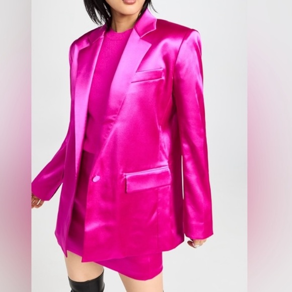 NWT Frame Magenta Satin/Silky Skirt - Picture 6 of 8